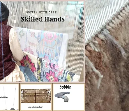 Custom handmade carpet crafted by skilled artisans